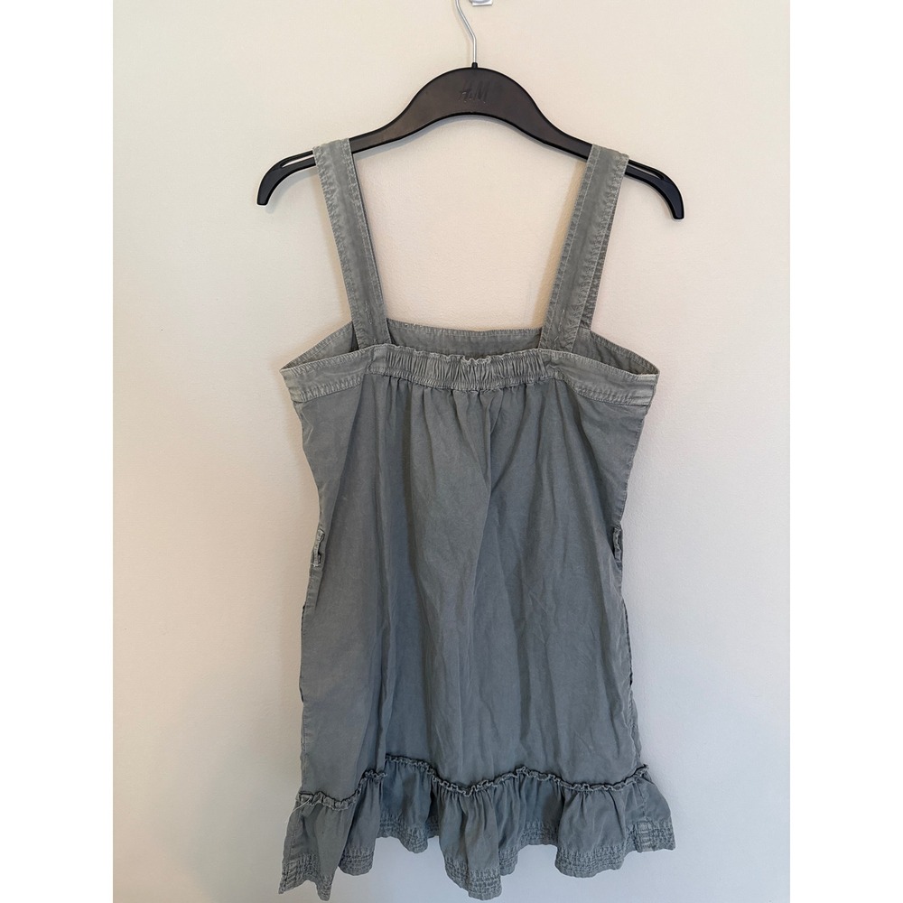 Lucky Brand Womens XS Sage Green Ruffle Hem Sleeveless Mini Dress Adj Strap - Picture 4 of 7